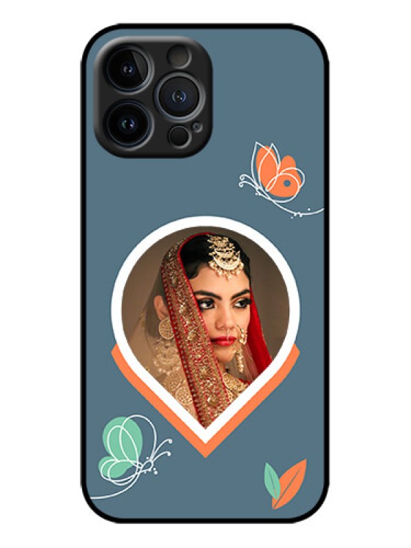 Custom iPhone 13 Pro Max Custom Metal Phone Case - Droplet Butterflies Design