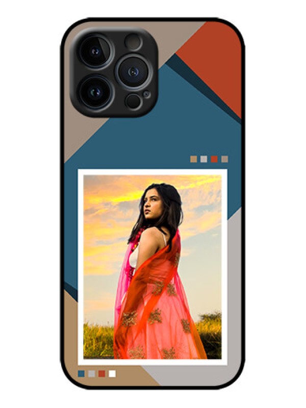 Custom iPhone 13 Pro Max Custom Metal Phone Case - Retro Color Pallet Design