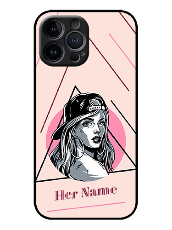 Custom iPhone 13 Pro Max Custom Metal Phone Case - Rockstar Girl Design