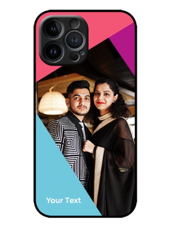 Custom iPhone 13 Pro Max Custom Metal Phone Case - Stacked Triple Colour Design