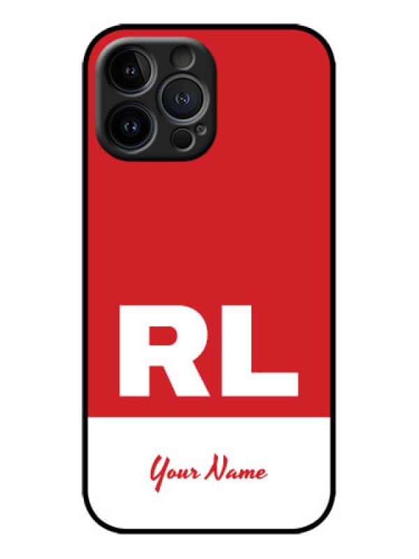 Custom iPhone 13 Pro Max Custom Metal Phone Case - Dual Tone Custom Text Design