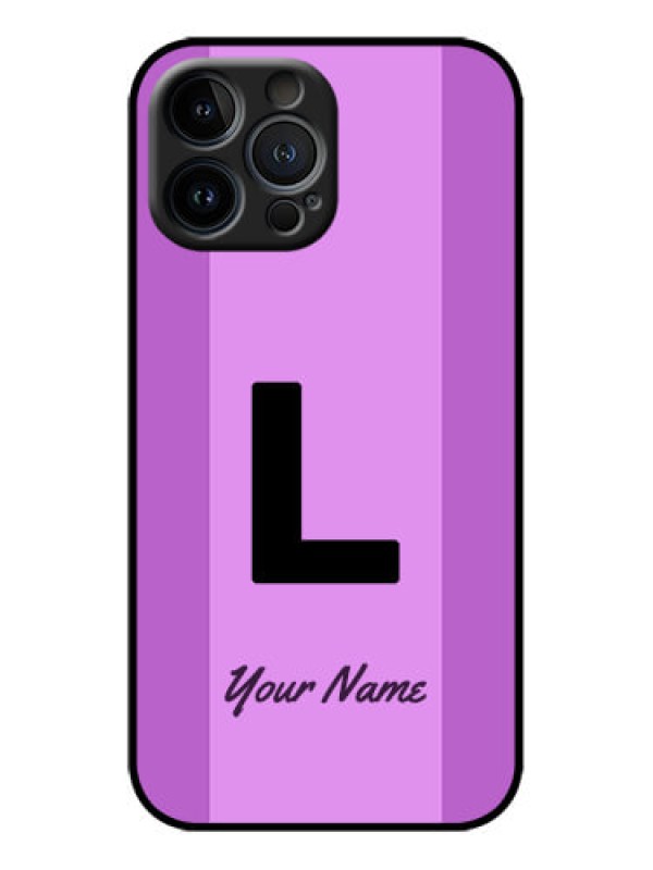 Custom iPhone 13 Pro Max Custom Metal Phone Case - Tricolor Custom Text Design