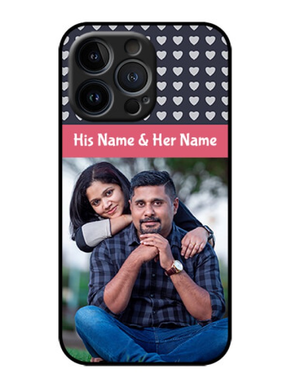 Custom iPhone 13 Pro Custom Metal Phone Case - Love Symbols Design