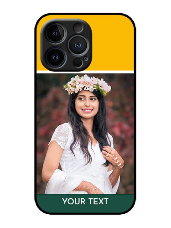 Custom iPhone 13 Pro Custom Metal Phone Case - Love You Design