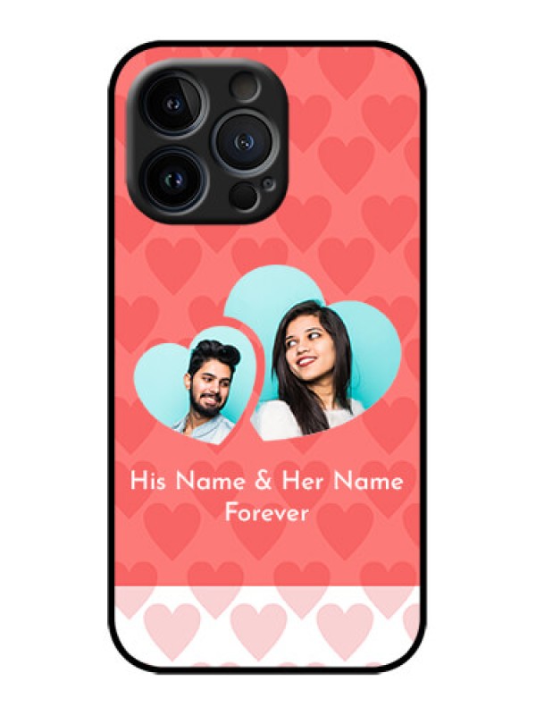 Custom iPhone 13 Pro Custom Metal Phone Case - Couple Pic Upload Design