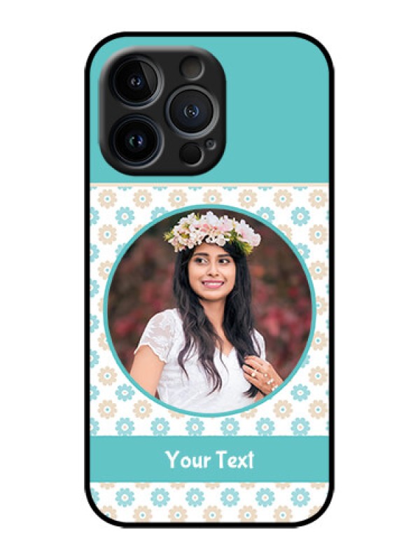 Custom iPhone 13 Pro Custom Metal Phone Case - Beautiful Flowers Design