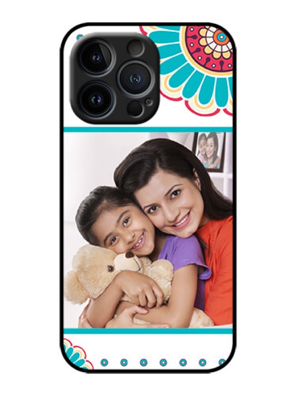 Custom iPhone 13 Pro Custom Metal Phone Case - Flower Design