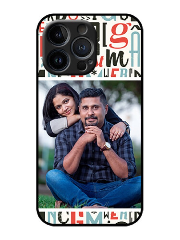 Custom iPhone 13 Pro Custom Metal Phone Case - Alphabet Design