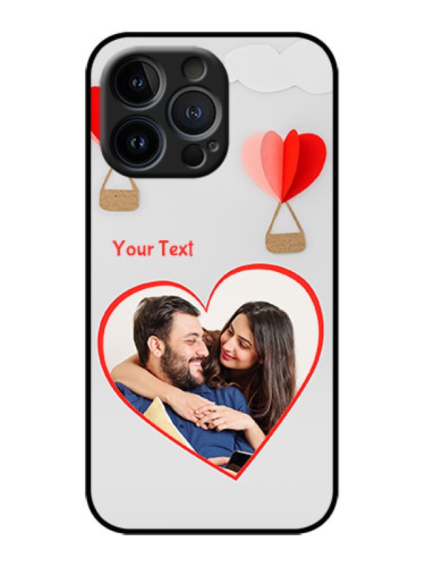 Custom iPhone 13 Pro Custom Metal Phone Case - Parachute Love Design