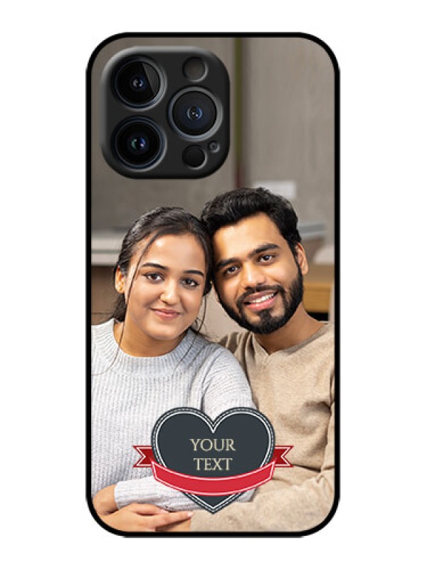 Custom iPhone 13 Pro Custom Metal Phone Case - Just Married Couple Design