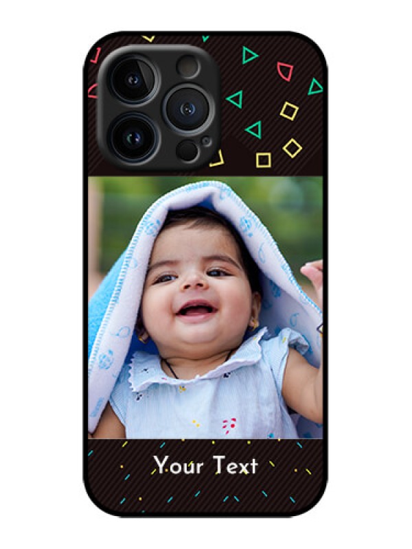 Custom iPhone 13 Pro Custom Metal Phone Case - With Confetti Birthday Design