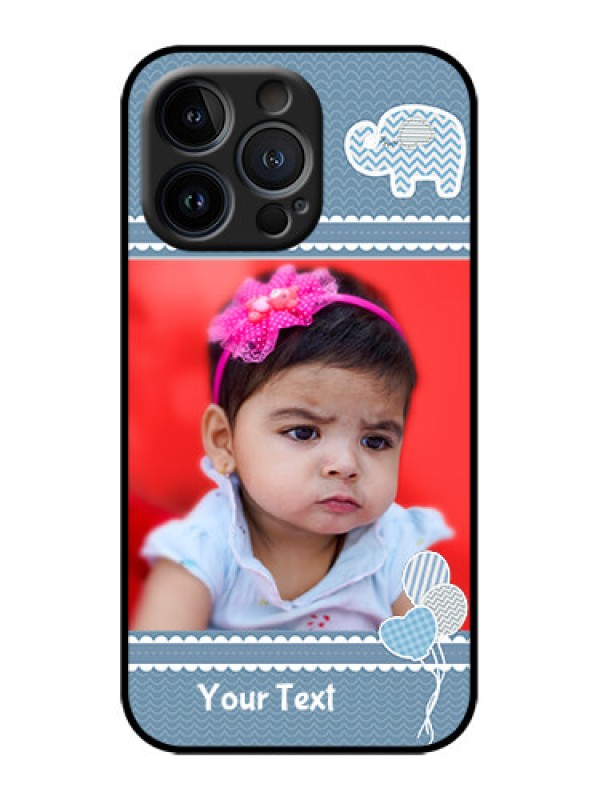 Custom iPhone 13 Pro Custom Metal Phone Case - With Kids Pattern Design