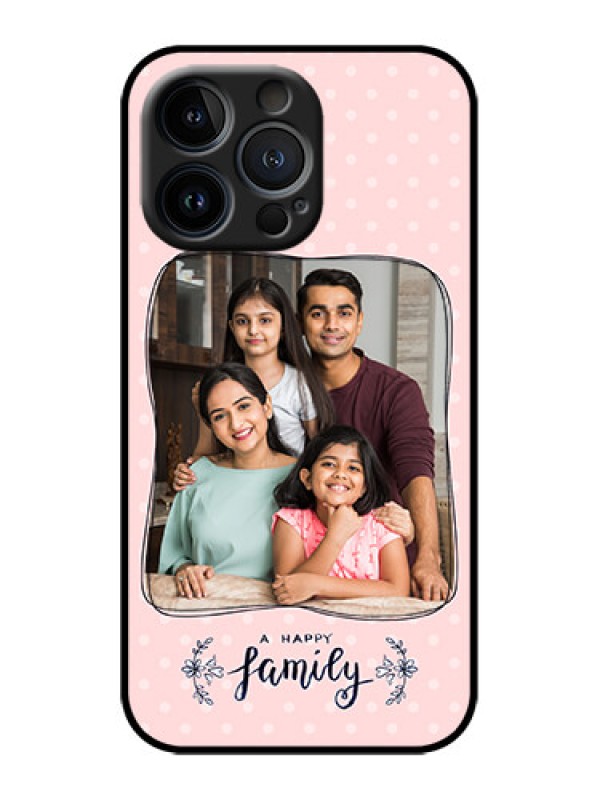 Custom iPhone 13 Pro Custom Metal Phone Case - Family With Dots Design