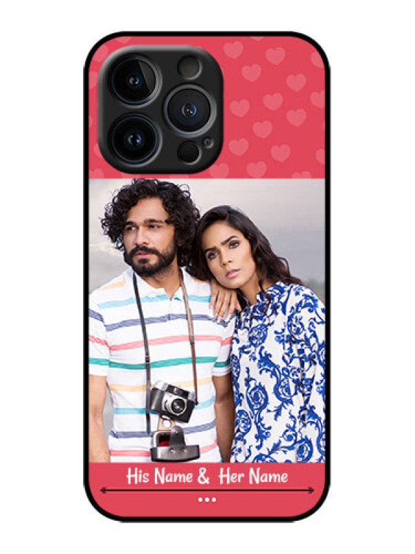 Custom iPhone 13 Pro Custom Metal Phone Case - Simple Love Design