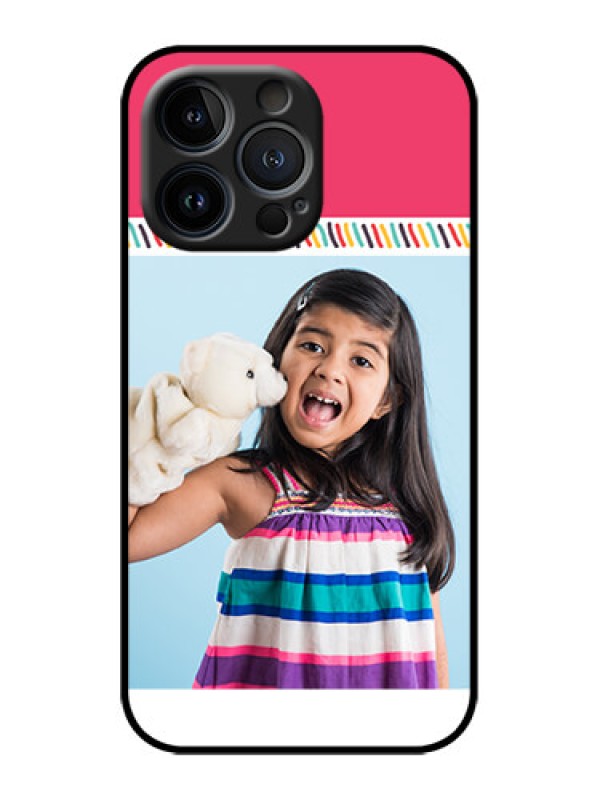 Custom iPhone 13 Pro Custom Metal Phone Case - Line Art Design