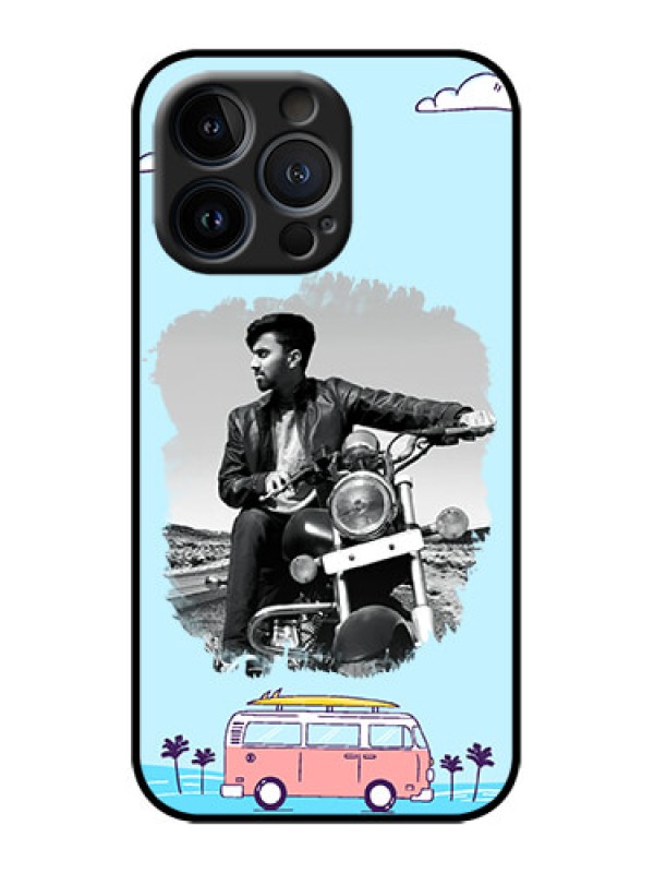 Custom iPhone 13 Pro Custom Metal Phone Case - Travel and Adventure Design