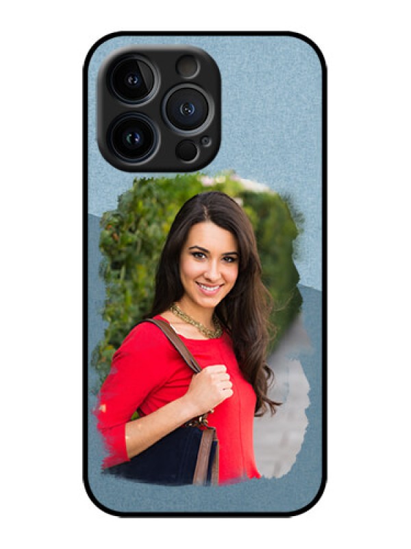 Custom iPhone 13 Pro Custom Metal Phone Case - Grunge Line Art Design