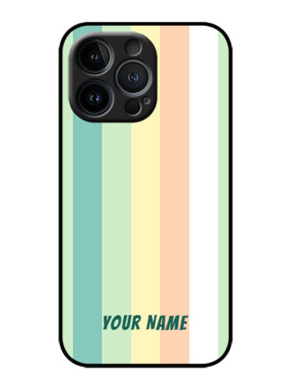 Custom iPhone 13 Pro Custom Metal Phone Case - Multi - Colour Stripes Design