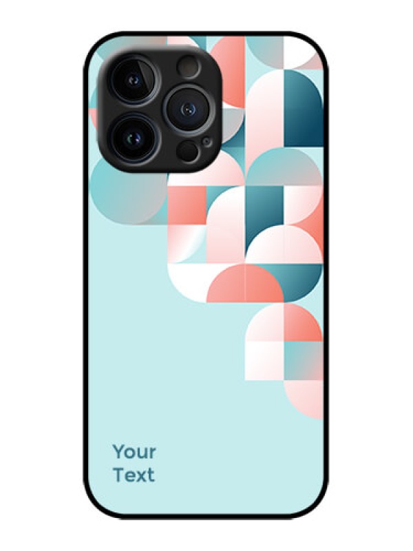 Custom iPhone 13 Pro Custom Metal Phone Case - Stylish Semi - Circle Pattern Design