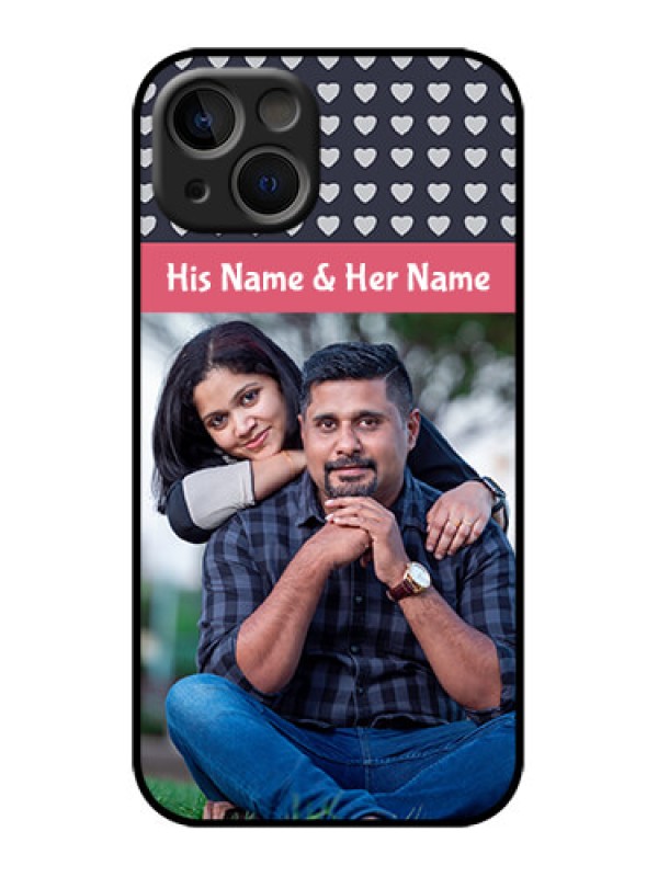 Custom iPhone 13 Custom Metal Phone Case - Love Symbols Design