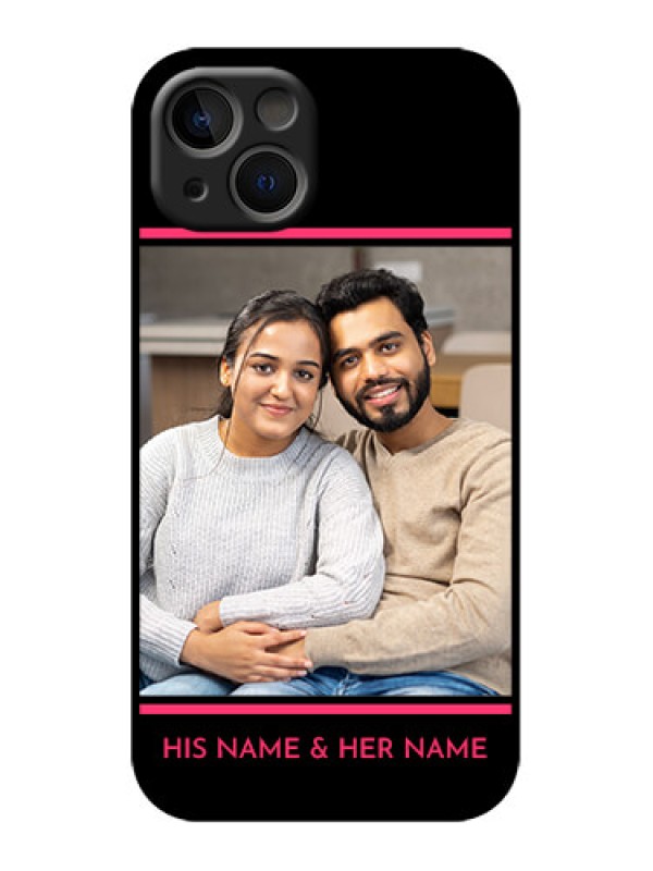 Custom iPhone 13 Custom Metal Phone Case - With Add Text Design