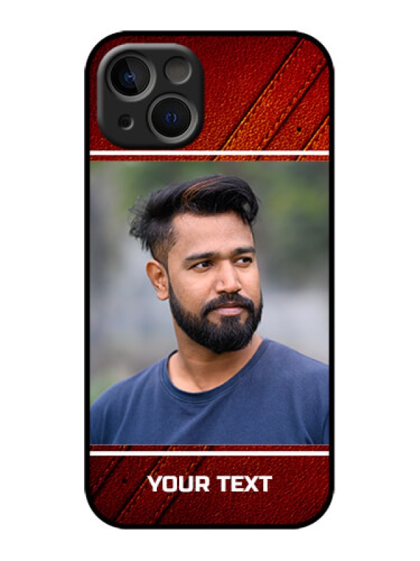 Custom iPhone 13 Custom Metal Phone Case - Leather Phone Case Design