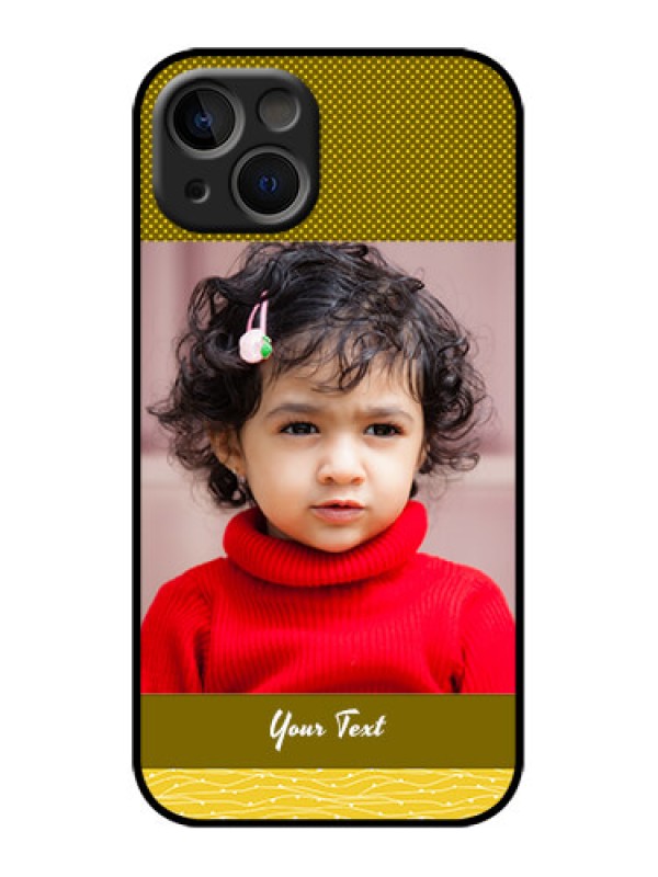 Custom iPhone 13 Custom Metal Phone Case - Simple Green Color Design