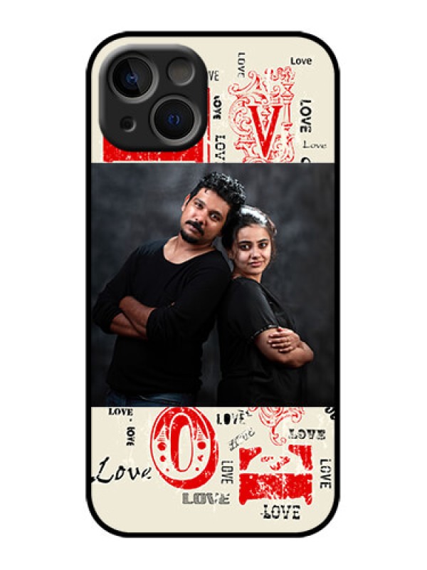 Custom iPhone 13 Custom Metal Phone Case - Trendy Love Design Case