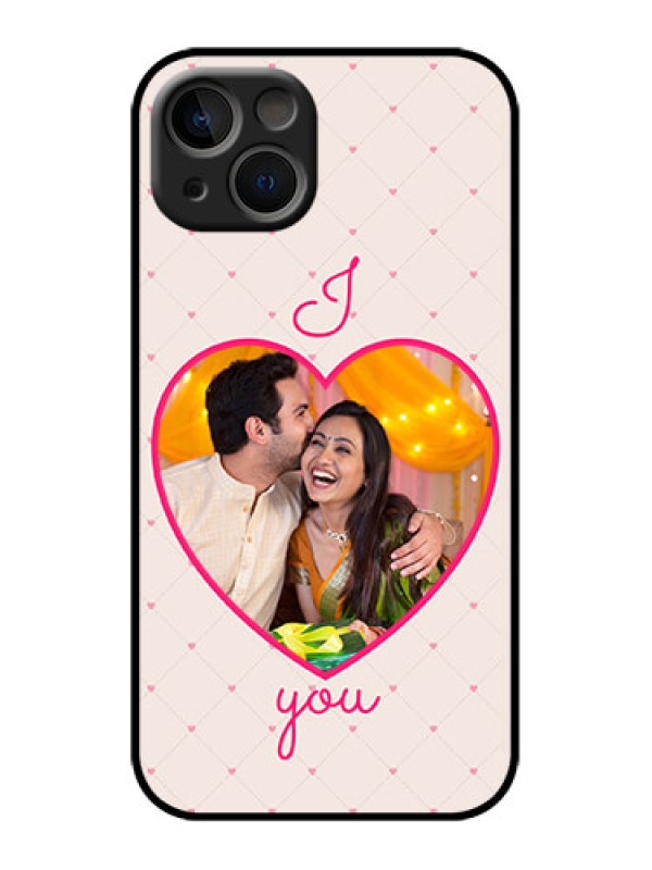 Custom iPhone 13 Custom Metal Phone Case - Heart Shape Design