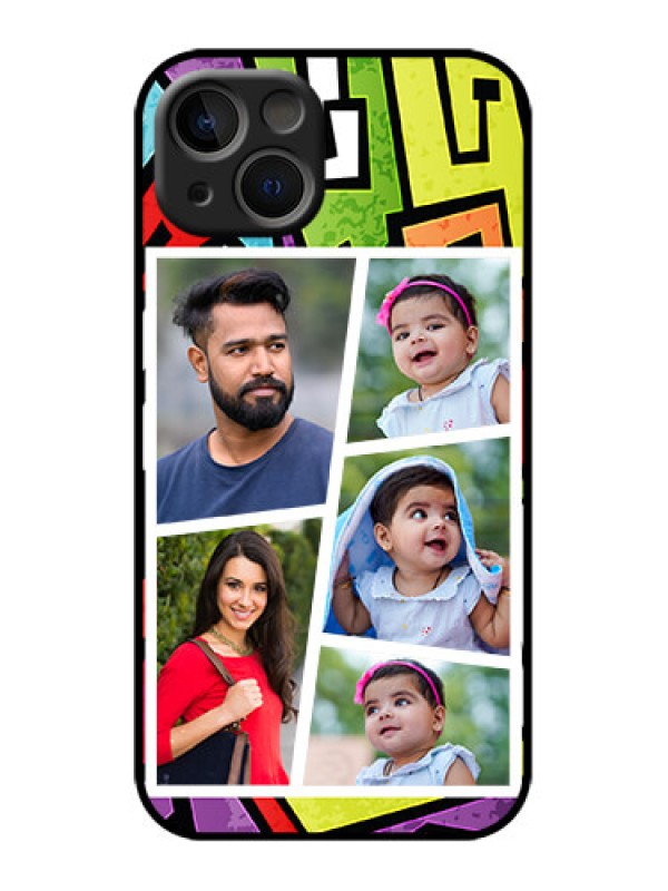 Custom iPhone 13 Custom Metal Phone Case - Graffiti Pattern Design