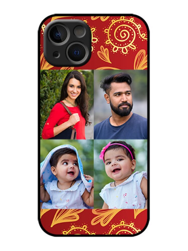 Custom iPhone 13 Custom Metal Phone Case - 4 Image Traditional Design