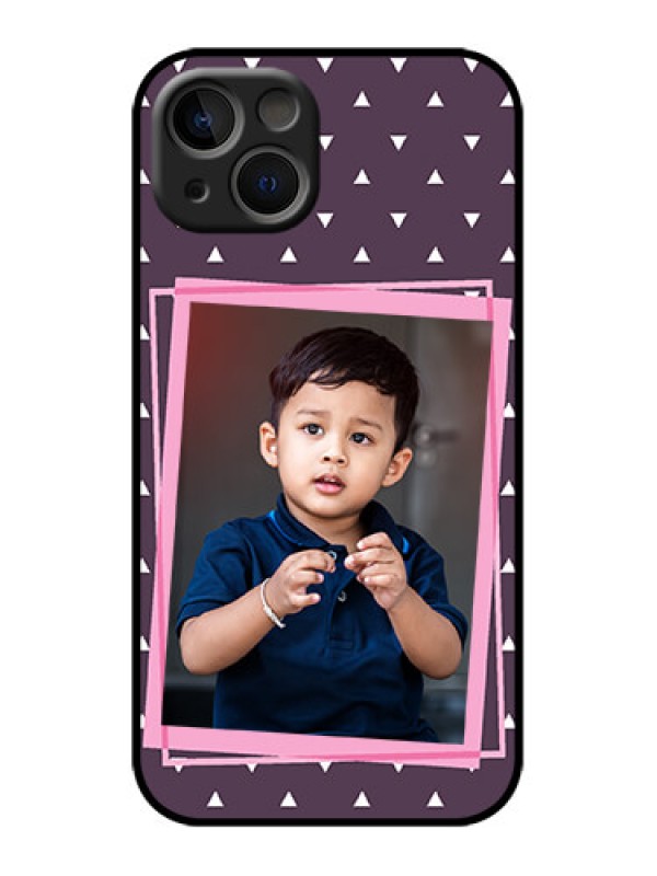 Custom iPhone 13 Custom Metal Phone Case - Triangle Pattern Dotted Design