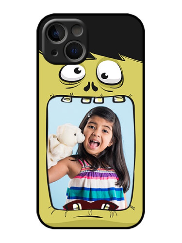 Custom iPhone 13 Custom Metal Phone Case - Cartoon Monster Back Case Design