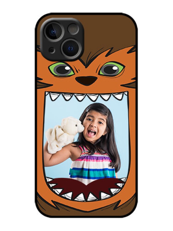 Custom iPhone 13 Custom Metal Phone Case - Owl Monster Back Case Design