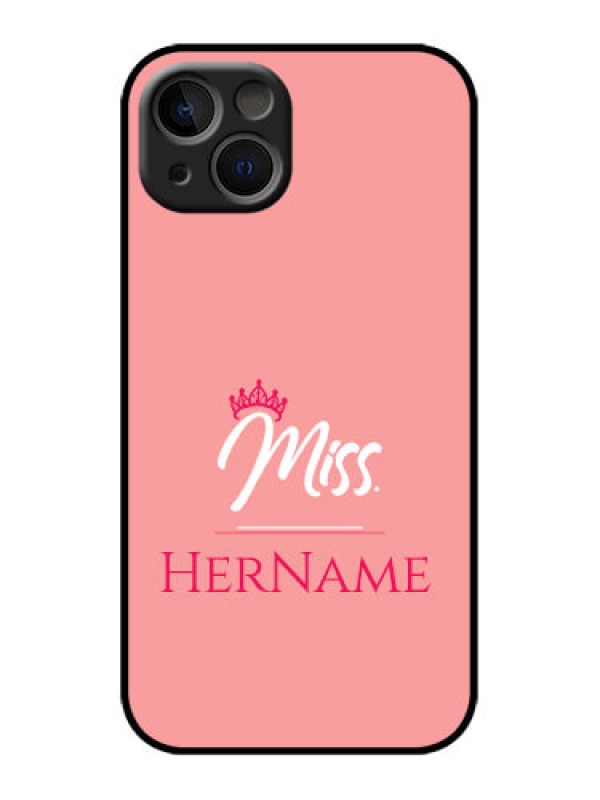 Custom iPhone 13 Custom Metal Phone Case - Mrs With Name Design