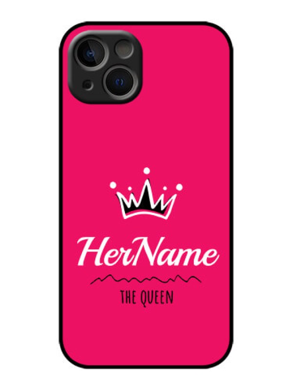 Custom iPhone 13 Custom Metal Phone Case - Queen With Name Design