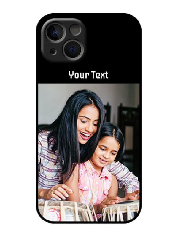 Custom iPhone 13 Custom Metal Phone Case - Photo With Name Design