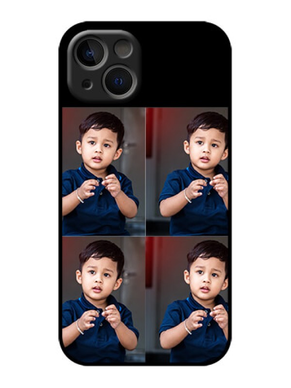 Custom iPhone 13 Custom Metal Phone Case - 4 Image Holder Design