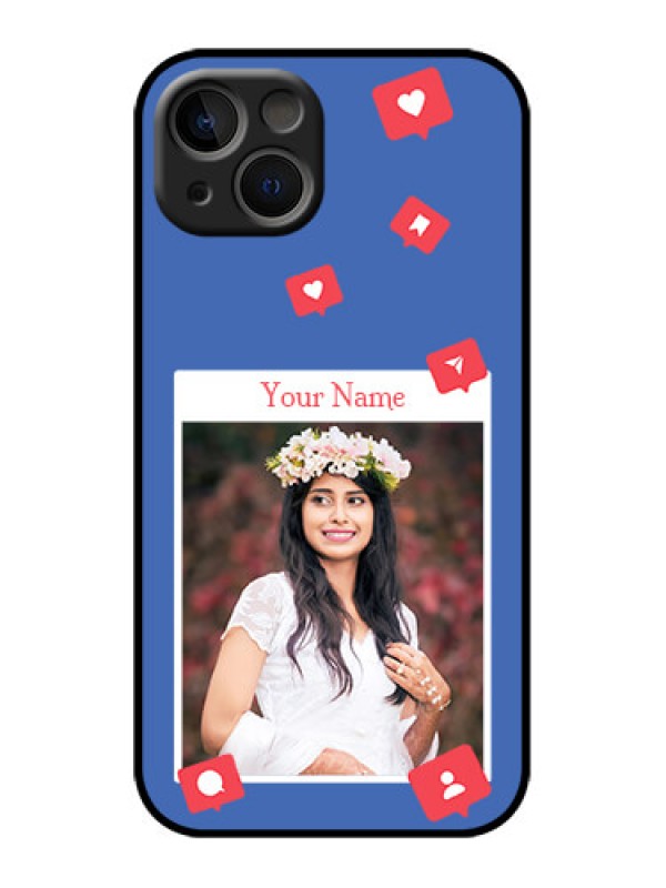 Custom iPhone 13 Custom Metal Phone Case - Like Share And Comment Design