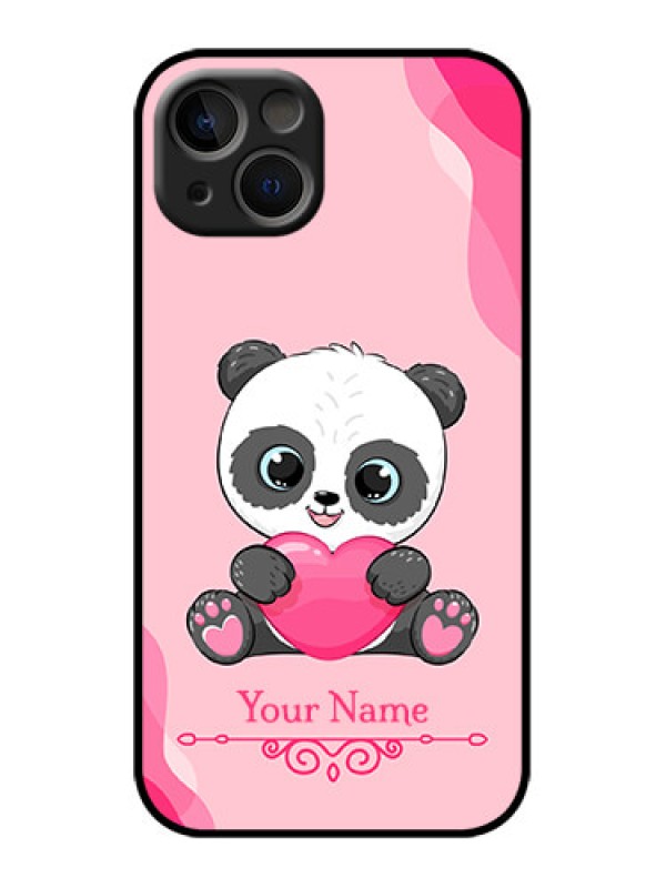 Custom iPhone 13 Custom Metal Phone Case - Cute Panda Design