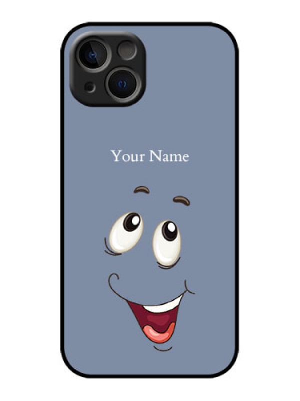 Custom iPhone 13 Custom Metal Phone Case - Laughing Cartoon Face Design