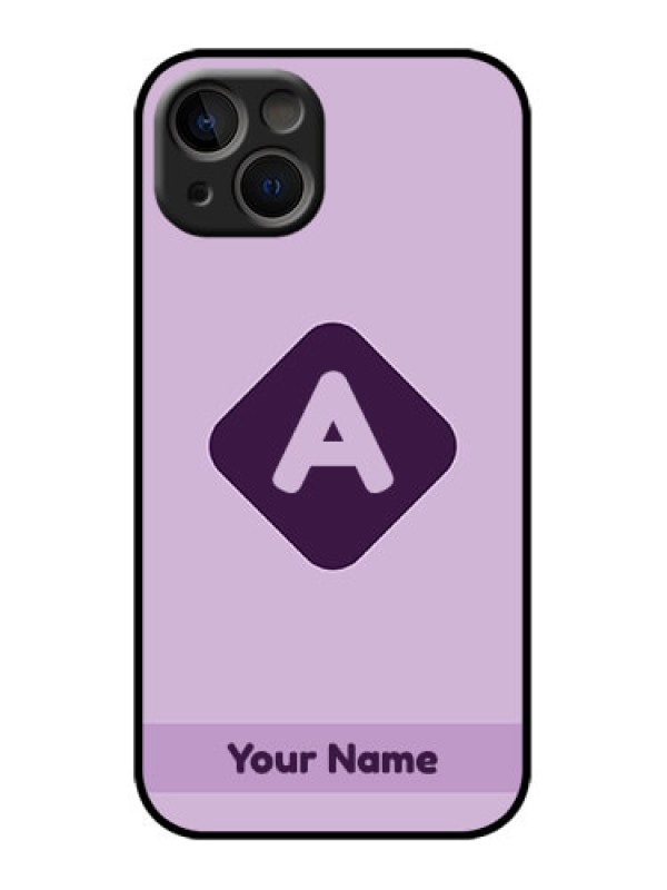 Custom iPhone 13 Custom Metal Phone Case - Custom Letter In Curved Badge Design