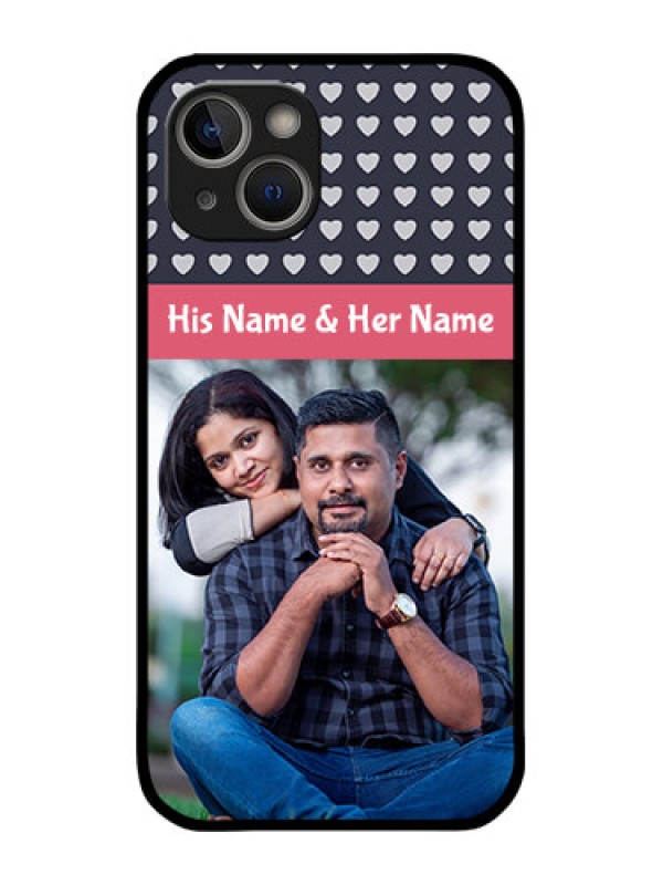 Custom iPhone 14 Plus Custom Metal Phone Case - Love Symbols Design