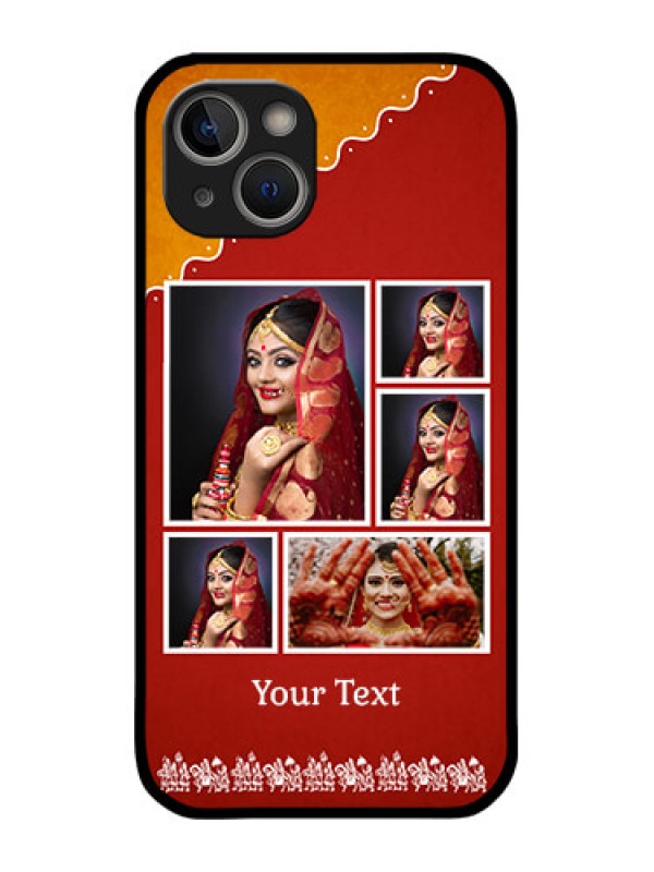 Custom iPhone 14 Plus Custom Metal Phone Case - Wedding Pic Upload Design