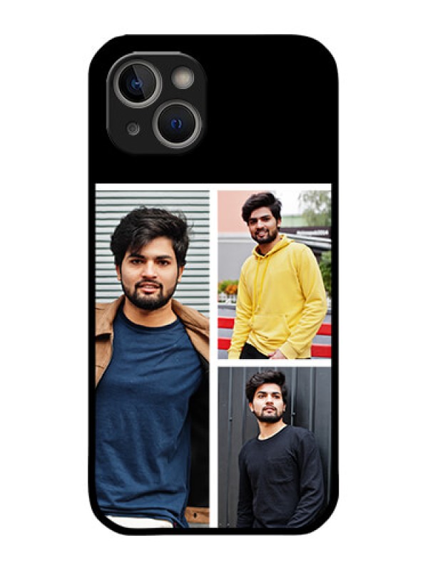 Custom iPhone 14 Plus Custom Metal Phone Case - Upload Multiple Picture Design