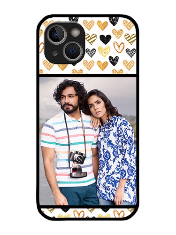 Custom iPhone 14 Plus Custom Metal Phone Case - Love Symbol Design