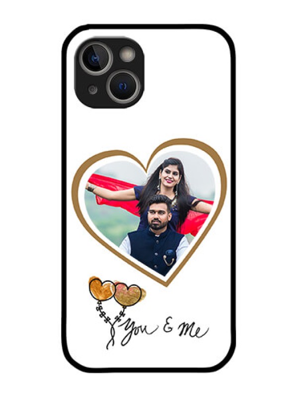 Custom iPhone 14 Plus Custom Metal Phone Case - You and Me Design