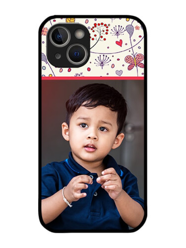 Custom iPhone 14 Plus Custom Metal Phone Case - Premium Floral Design