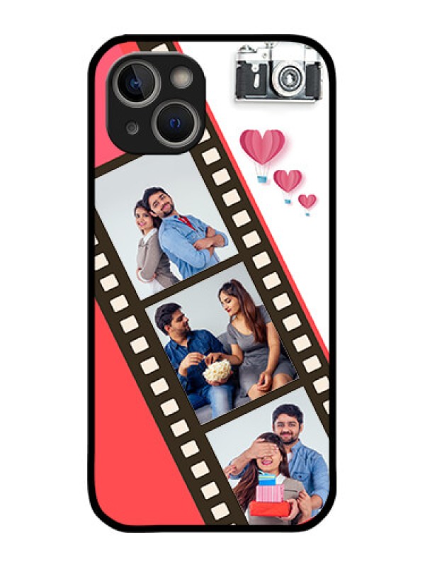 Custom iPhone 14 Plus Custom Metal Phone Case - 3 Image Holder With Film Reel
