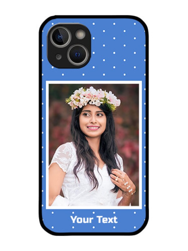 Custom iPhone 14 Plus Custom Metal Phone Case - Polka Dots Design